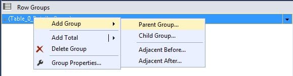 Add parent group screenshot Dynamics 365 for Finance and Operation