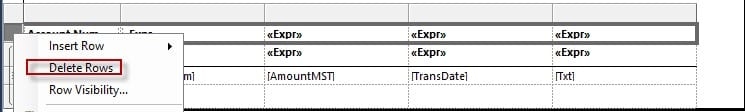 Delete row Screenshot Dynamics 365 for finance and operation