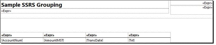 Sample SSRS Grouping in Dynamics 365 for Finance and Operarions